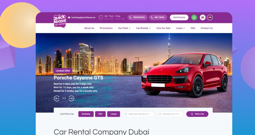 Quicklease.ae – Case Study (SEO)