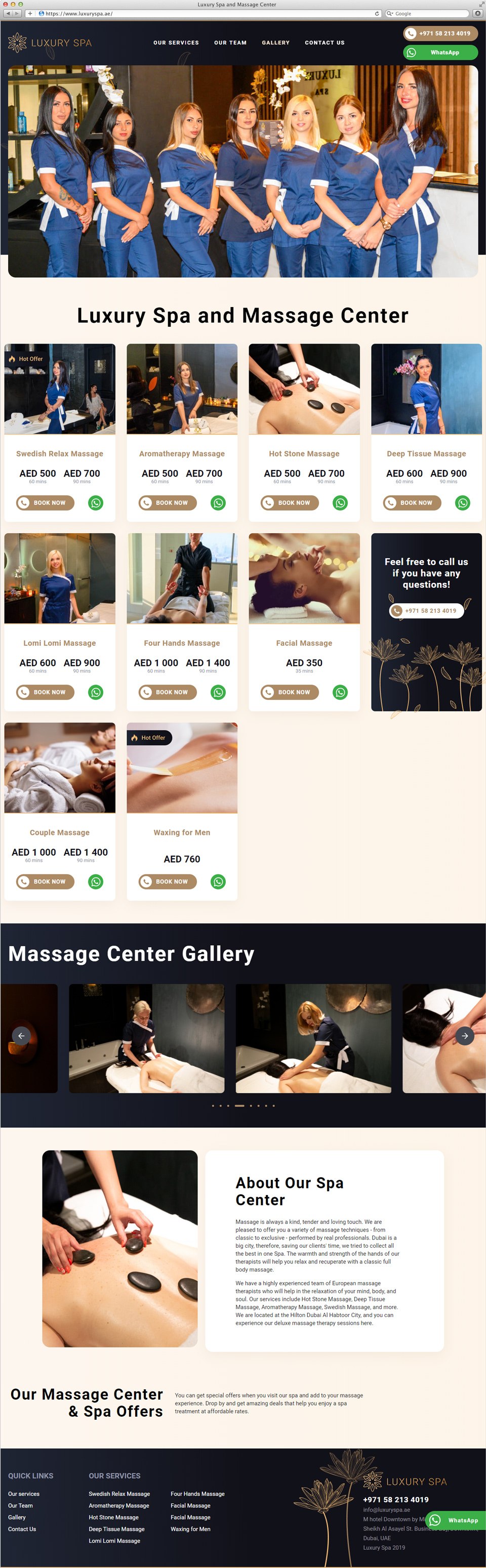 Luxury Spa | Beontop Portfolio Homepage
