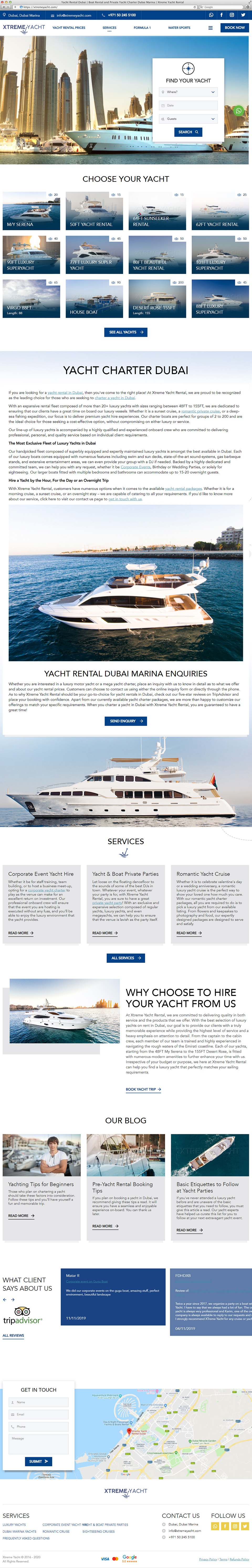 Xtreme Yacht | Beontop Portfolio Homepage