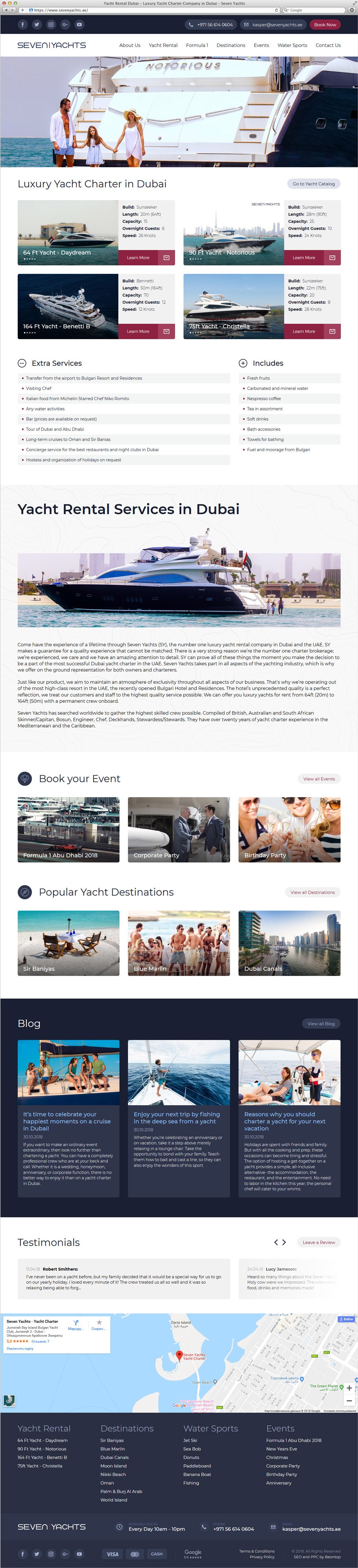 Seven Yachts | Beontop Portfolio Homepage