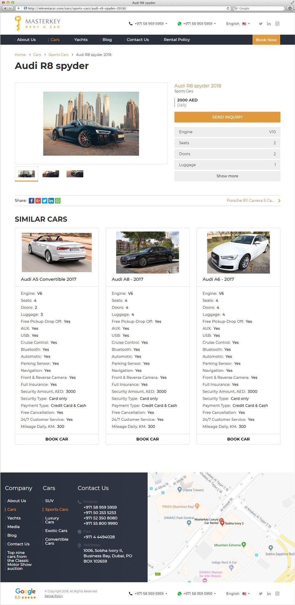 MK Rent a Car | Beontop Portfolio Product Page