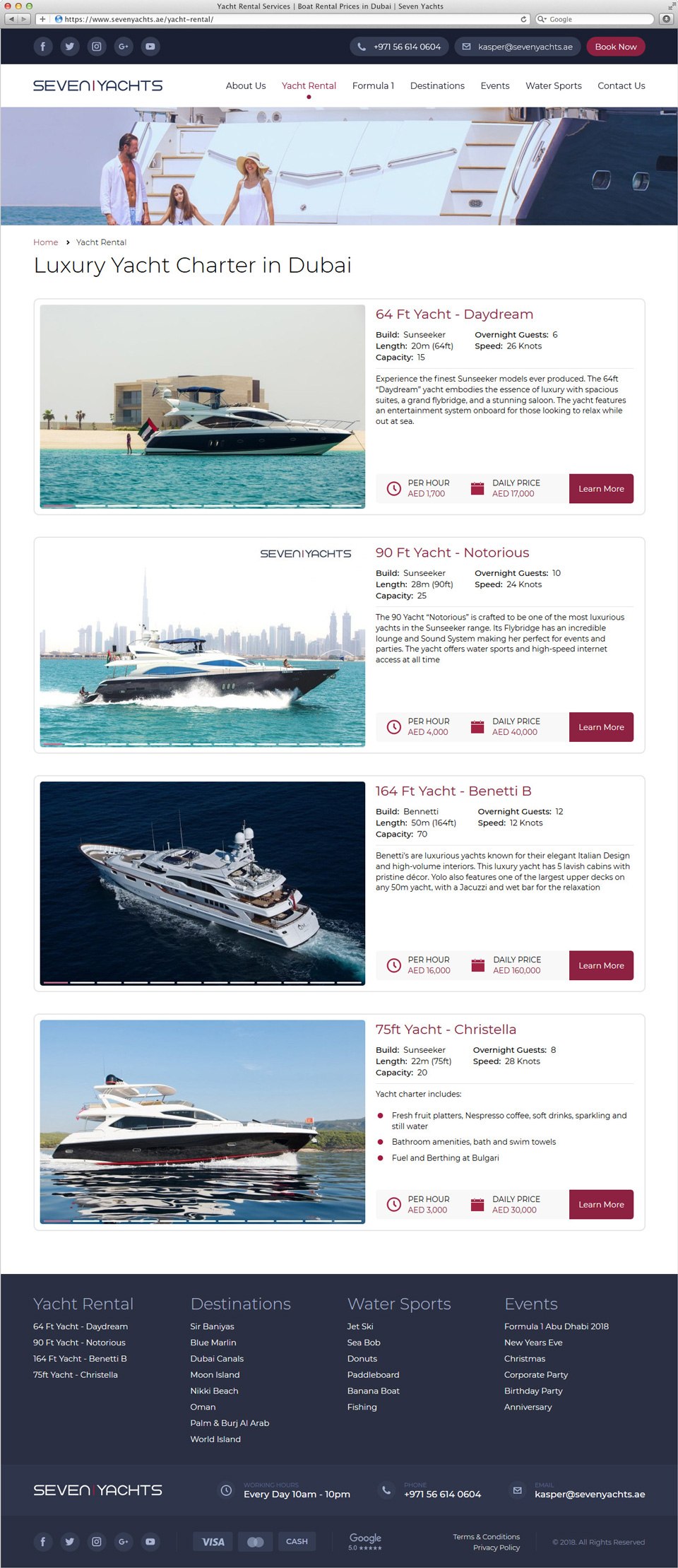 Seven Yachts | Beontop Portfolio Yacht Rental