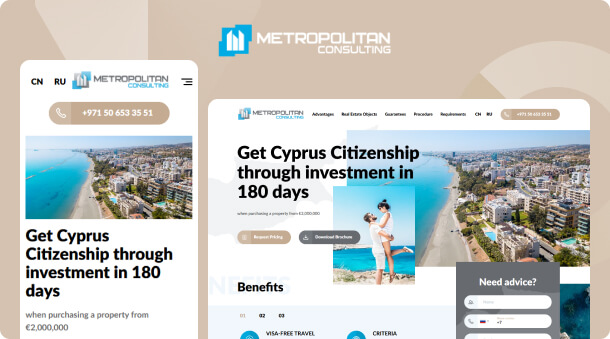 New Website and SEO Services for Metropolitan Consulting (Cyprus)
