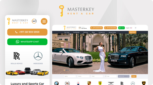 Web Development for MK Rent a Car