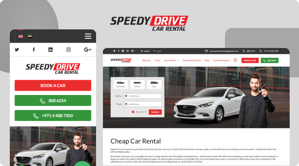 New Website and SEO Services for Speedy Drive