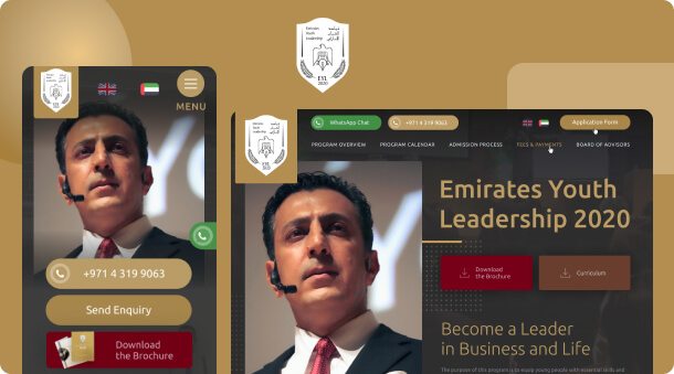 New website and SEO services for Emirates Youth Leadership