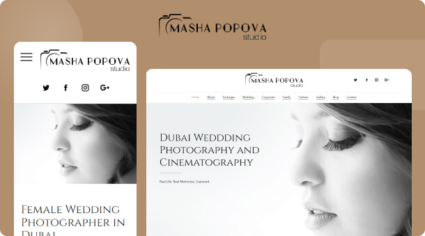 New Website and SEO Services for Photographer Masha Popova