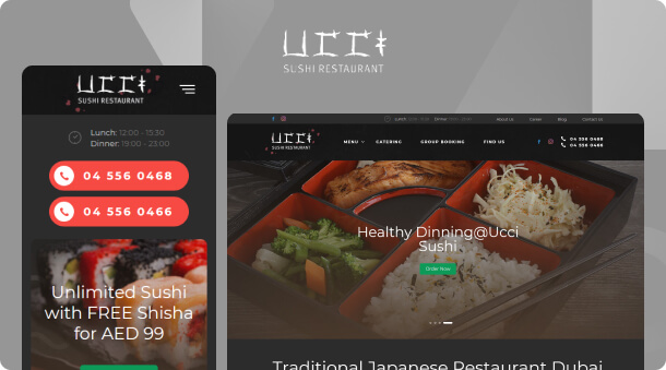 New Website and SEO Services for Ucci Sushi Restaurant