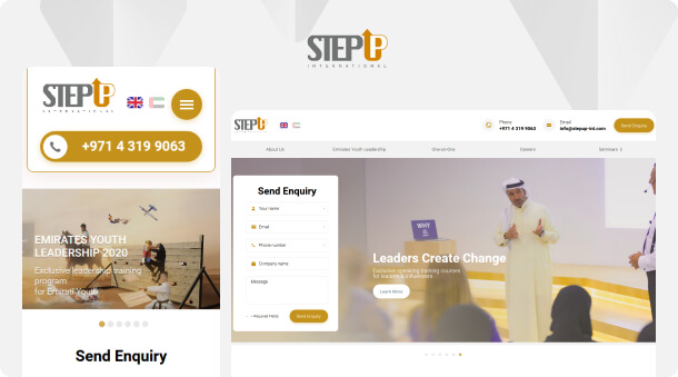 New Website and SEO Services for Step Up International