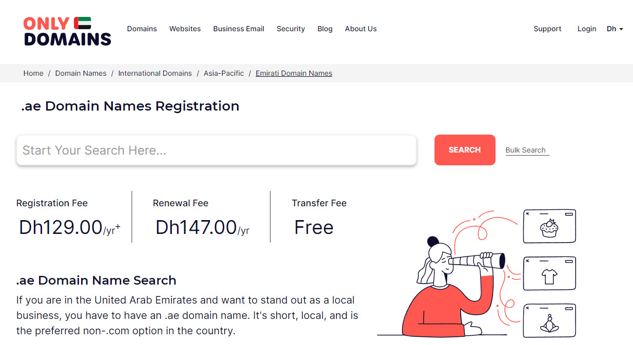 OnlyDomains UAE Domains Registrar