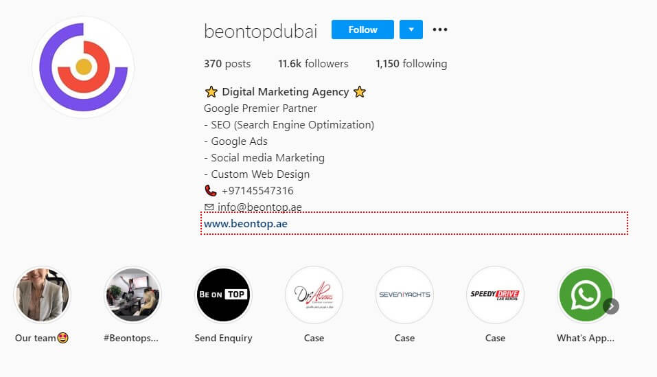 Free SEO Backlink from Instagram profile