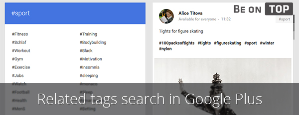 Hashtags search in Google Plus