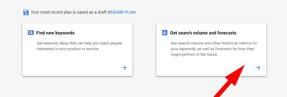 Get Search Volume of Keywords